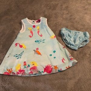Joules Under the Sea Mermaid Dress & Diaper Cover